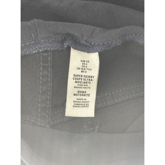 H&M Maternity Dark Wash Blue Stretch Denim Super Skinny Jeans Women's Size 6 - Picture 7 of 7